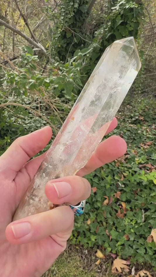 Natural Clear Quartz Wand from Zambia