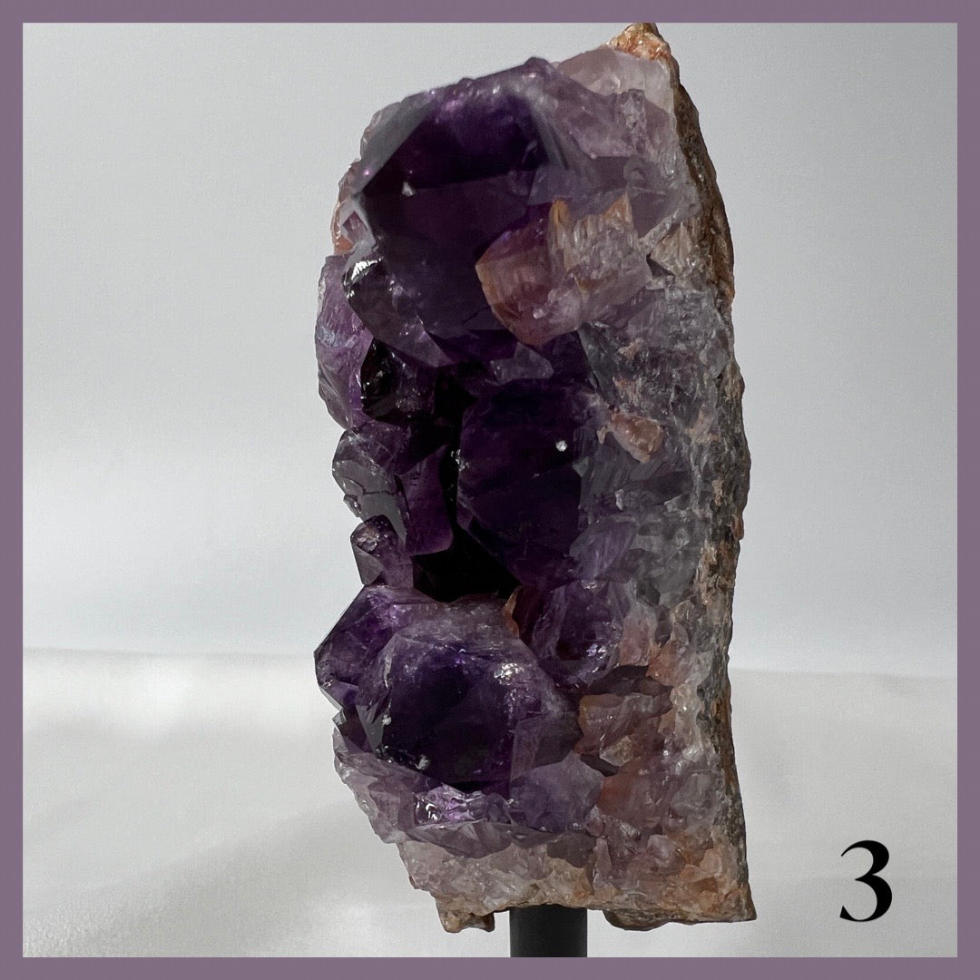 Brazilian Amethyst Geode Cluster w/ Stand