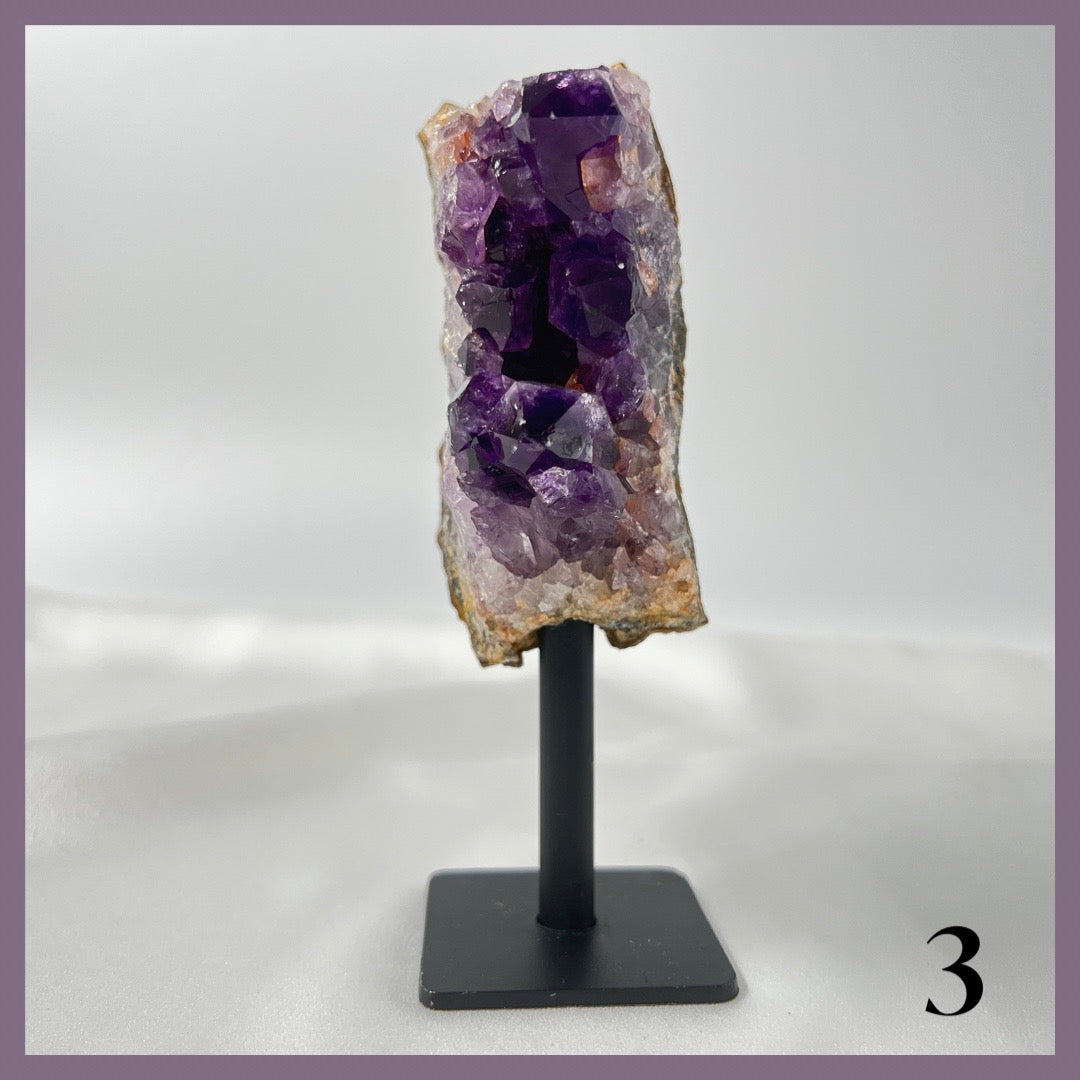 Brazilian Amethyst Geode Cluster w/ Stand