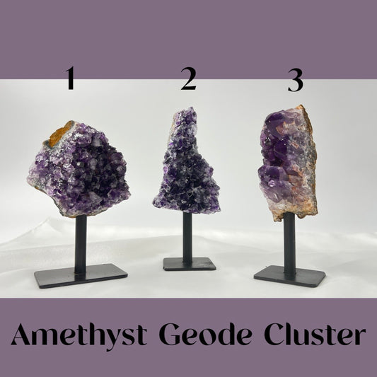 Brazilian Amethyst Geode Cluster w/ Stand