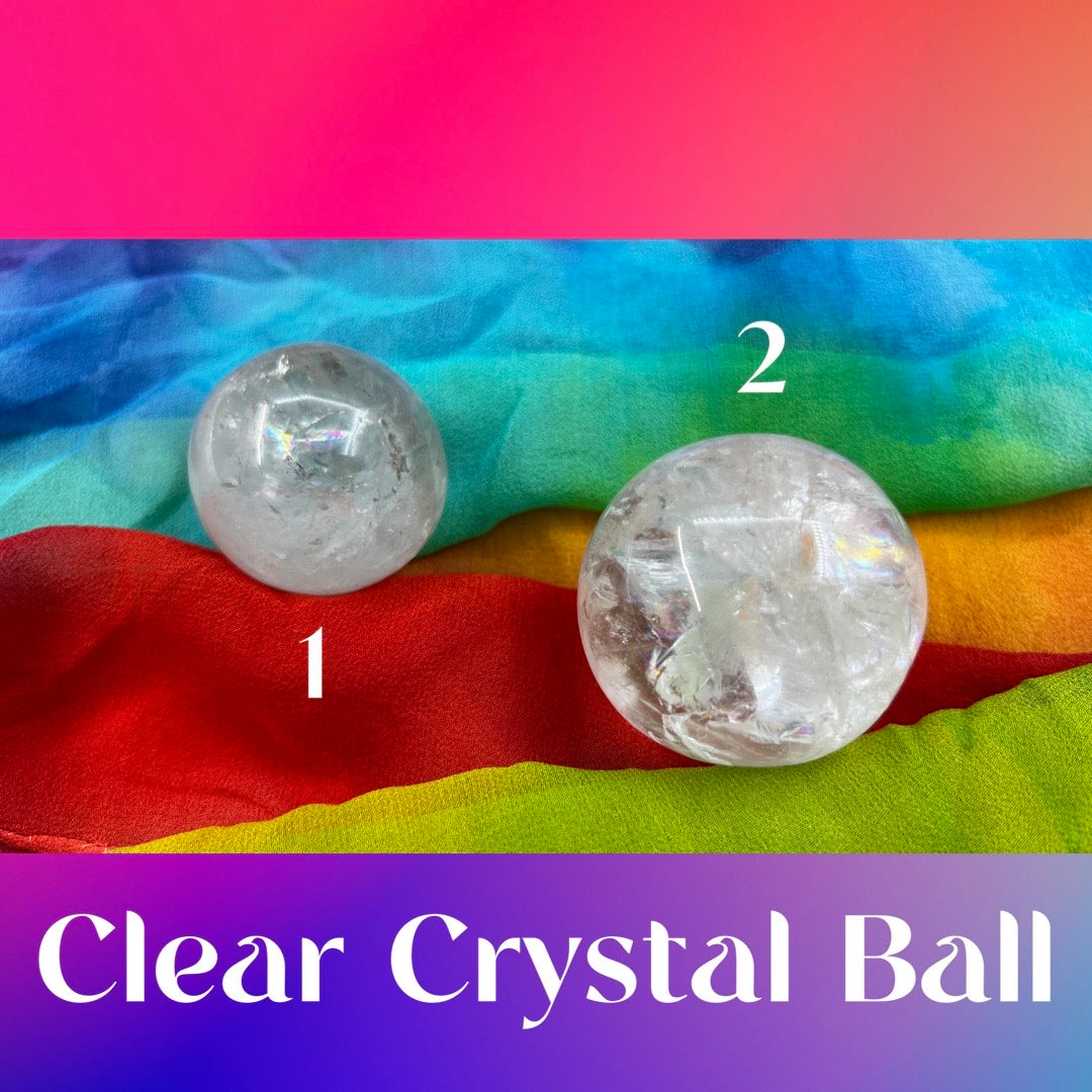 🌈Clear Crystal Ball w/ Rainbow Flash 🌈