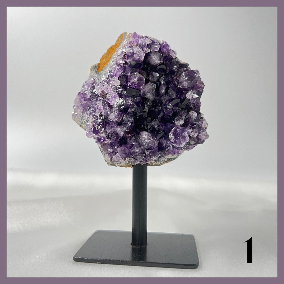 Brazilian Amethyst Geode Cluster w/ Stand