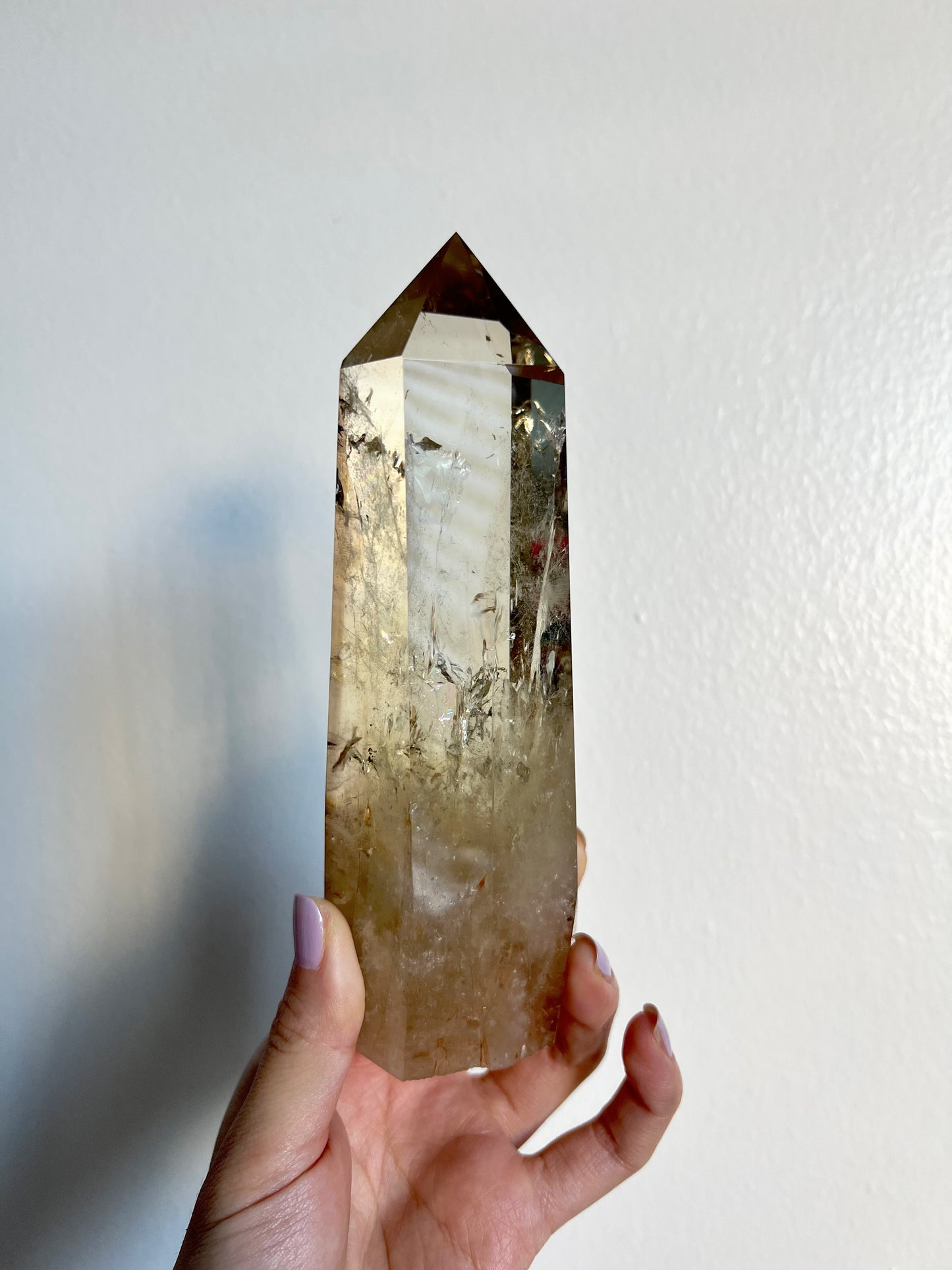 High quality natural citrine tower