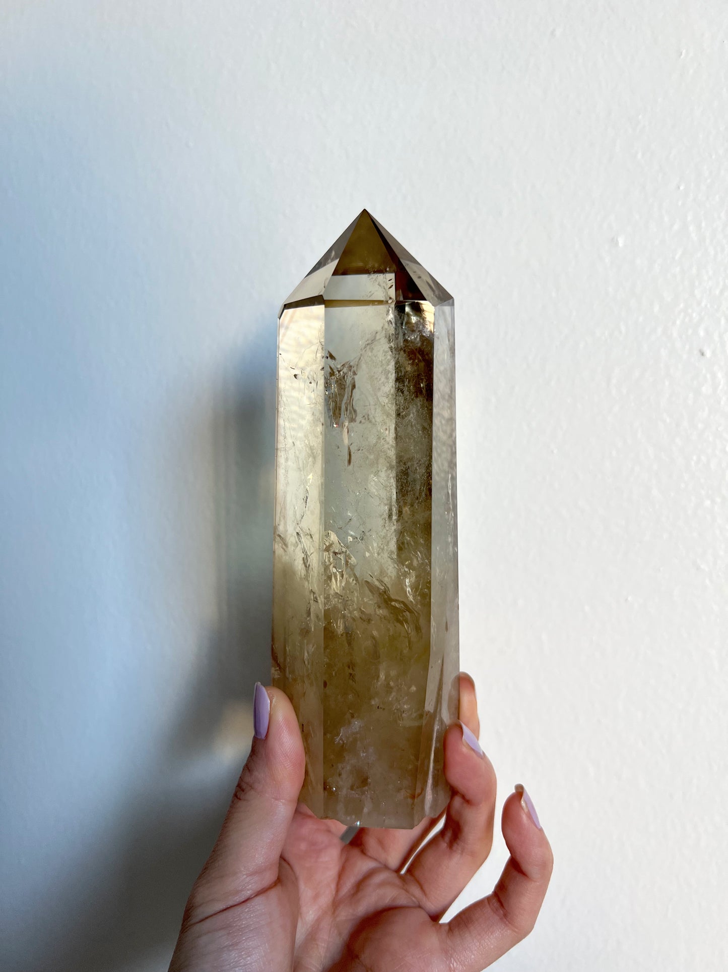 High quality natural citrine tower