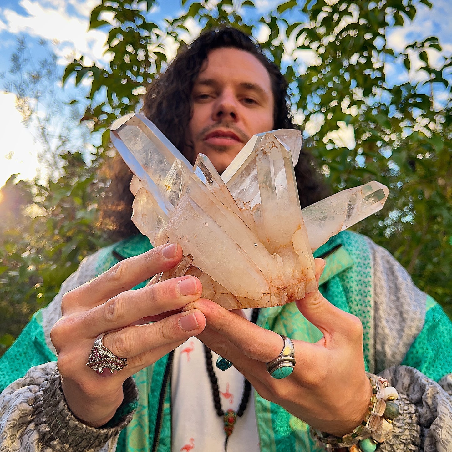 The Crown-Golden Healer Quartz Cluster from Madagascar