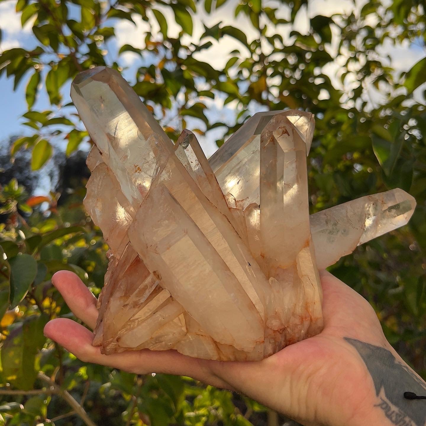 The Crown-Golden Healer Quartz Cluster from Madagascar