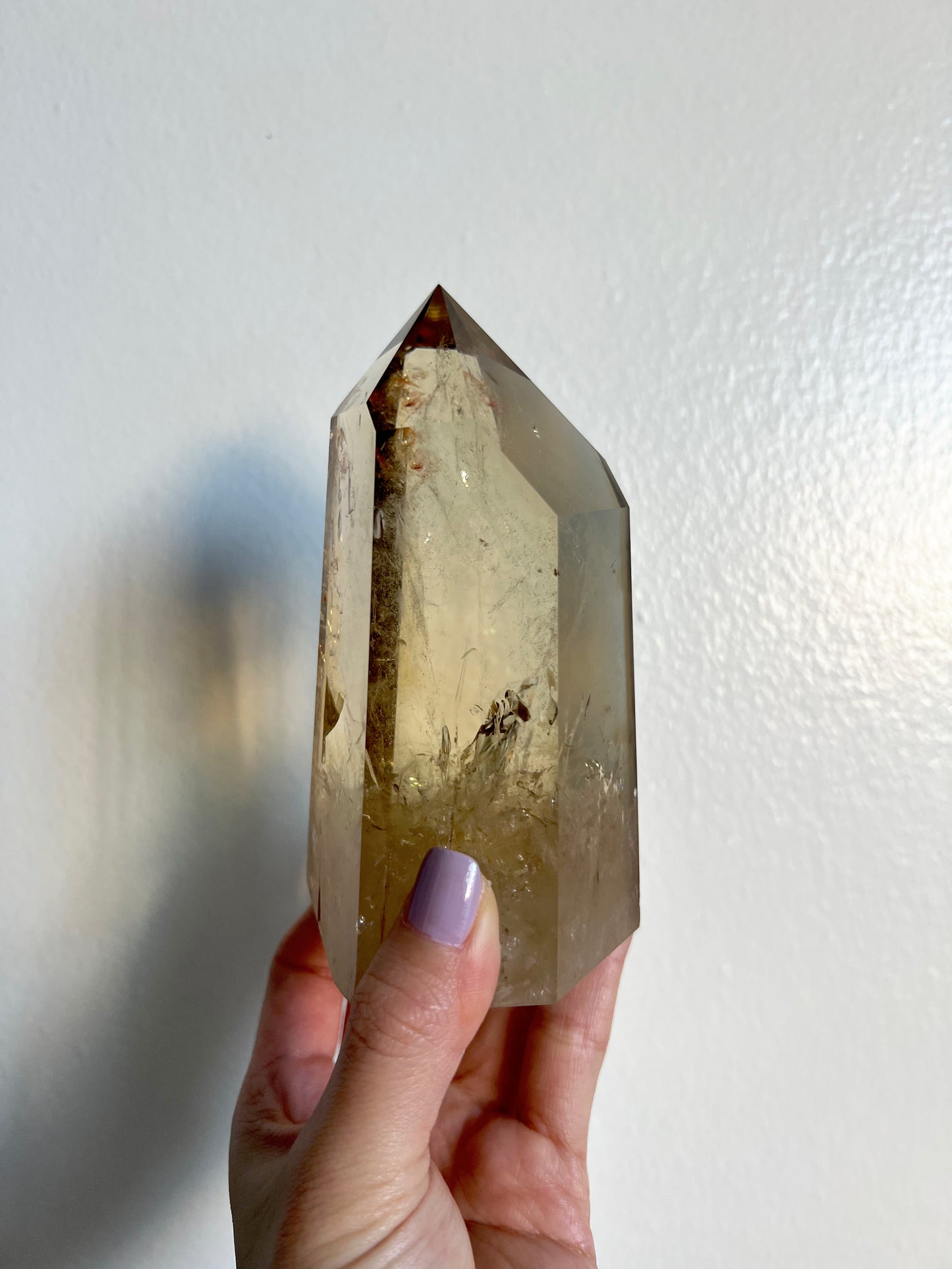 High quality natural citrine tower