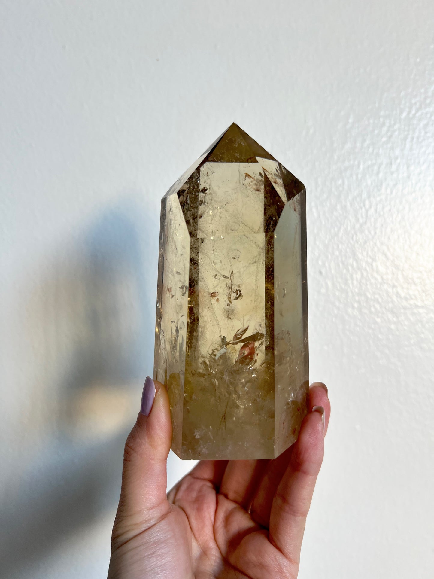 High quality natural citrine tower